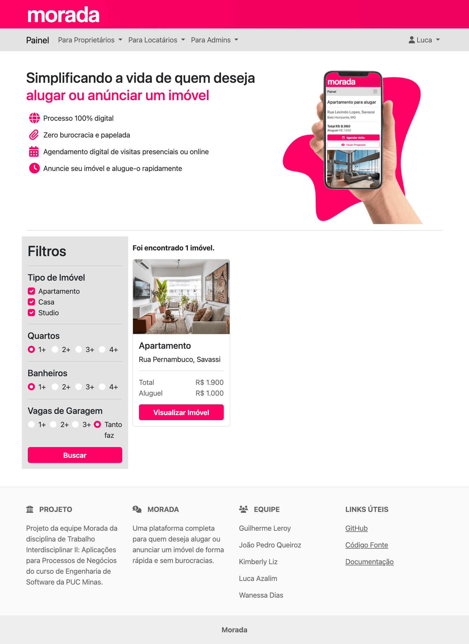 Morada project screenshot