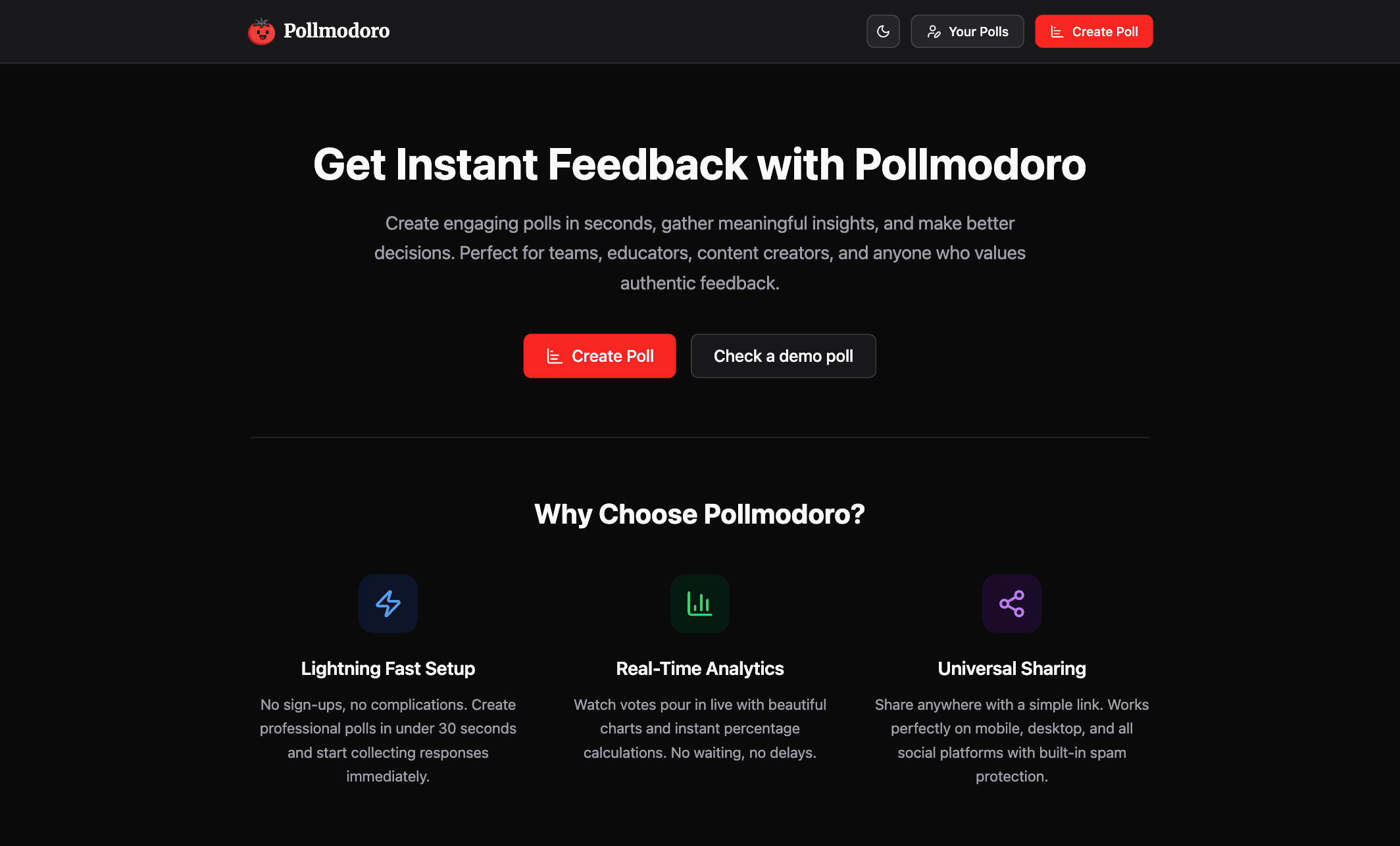 Pollmodoro project screenshot