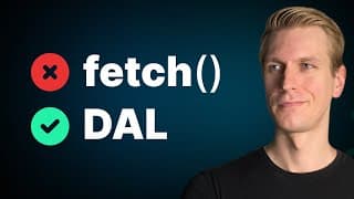 Next.js Fetch Data the Right Way (with a Data Access Layer!) (Security, Auth, DTO)