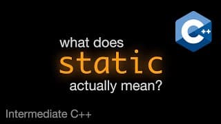 Understanding Static in C++
